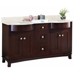 American imaginations AI-18524 Transitional Birch Wood-Veneer Vanity Base Set Only In Coffee