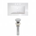American Imaginations AI-15488 Ceramic Top Set In White Color And Drain