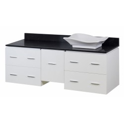 American Imaginations AI-1537 Plywood-Veneer Vanity Set In White