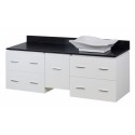 American Imaginations AI-1537 Plywood-Veneer Vanity Set In White