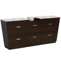 American Imaginations AI-1225 Plywood-Melamine Vanity Set In Wenge