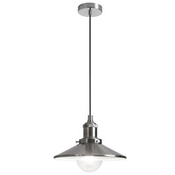 Dainolite 404 One Light Pendant, Satin Chrome