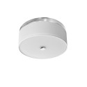 Dainolite CFLED LED Flush Mount, Satin Chrome Finish, White Fabric Shade