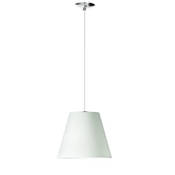 Dainolite DPEND 1 Light Pendant, Polished Chrome Finish, White Shade