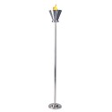 Dainolite FLAME Torchier w/ Flame, Satin Chrome