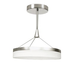Dainolite KEP 32W LED Circular Pendant, Frosted White Diffuser, Silver Finish