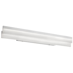 Dainolite KEP Flat LED Vanity Fixture, Silver / Polished Chrome, Frosted White Diffuser