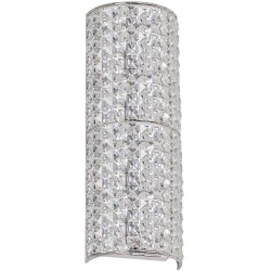 Dainolite V677 3 Light Crystal Vertical Wall Scone, Polished Chrome Finish