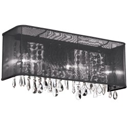 Dainolite 85318W 3 Light Crystal Vanity, Polished Chrome Finish