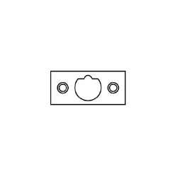 Cal-Royal LGSCEN-9 Legacy Series Square Corner Faceplate for Storeroom / Entrance