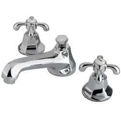 Kingston Brass KS446 French Country Two Handle 8" to 16" Widespread Lavatory Faucet w/ Brass Pop-up