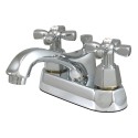 Kingston Brass KS4261HX Metropolitan Two Handle 4" Centerset Lavatory Faucet w/ Brass Metropolitan Pop-up