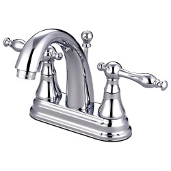 Kingston Brass KS761 Normandy Two Handle 4" Centerset Lavatory Faucet w/ Brass Pop-up