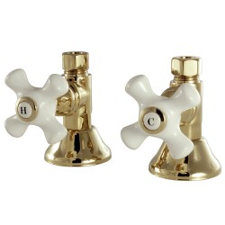 Kingston Brass CCK4415 Straight Stop Shut Off Valve w/ PX cross handles