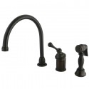 Kingston Brass KB38L Buckingham Single Kitchen Faucet w/ Sprayer