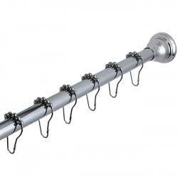 Kingston Brass KSR11 Edenscape Straight Shower Curtain Rod w/ Shower Curtain Rings