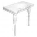Kingston Brass VPB1368 Imperial White China Wall Mount Pedestal Bathroom Sink w/ 8" Center