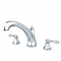 Kingston Brass KS432 Metropolitan Lever Handle Roman Tub Filler w/ AL lever handles