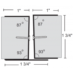NGP 562 Beveled Edge Astragal on Inactive Leaf