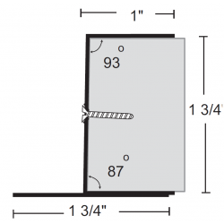 NGP 552 Beveled Edge Astragal on Active Leaf
