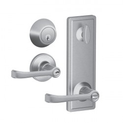 Schlage JI58/59 Torino Lever Interconnect Keyed Passage Lock, Satin Stainless Steel