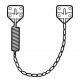 Don-Jo CC-100-ZP 27-3/4" Crash Chain, Zinc Finish
