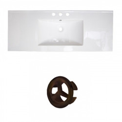 American Imaginations AI-20849 48-in. W 3H8-in. Ceramic Top Set In White Color