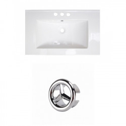 American Imaginations AI-20858 32-in. W 3H4-in. Ceramic Top Set In White Color