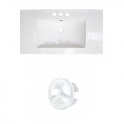 American Imaginations AI-20916 32-in. W 3H4-in. Ceramic Top Set In White Color