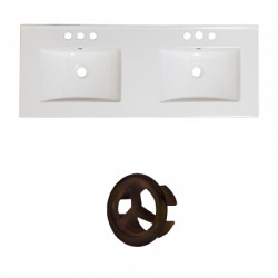 American Imaginations AI-20953 48-in. W 3H4-in. Ceramic Top Set In White Color
