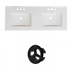 American Imaginations AI-20955 48-in. W 3H8-in. Ceramic Top Set In White Color