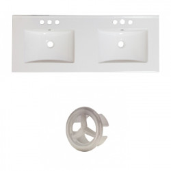American Imaginations AI-20957 48-in. W 3H8-in. Ceramic Top Set In White Color