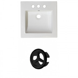 American Imaginations AI-21043 21.5-in. W 3H4-in. Ceramic Top Set In White Color