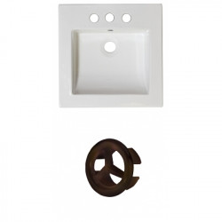 American Imaginations AI-21049 21.5-in. W 3H4-in. Ceramic Top Set In White Color