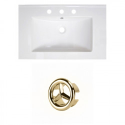 American Imaginations AI-21072 30-in. W 3H8-in. Ceramic Top Set In White Color