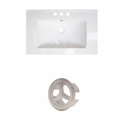 American Imaginations AI-21085 21-in. W 3H8-in. Ceramic Top Set In White Color
