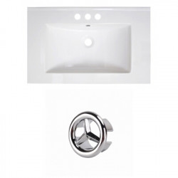 American Imaginations AI-21098 30-in. W 3H4-in. Ceramic Top Set In White Color