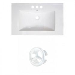 American Imaginations AI-21100 30-in. W 3H4-in. Ceramic Top Set In White Color