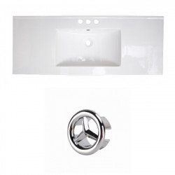 American Imaginations AI-21114 39.75-in. W 3H4-in. Ceramic Top Set In White Color