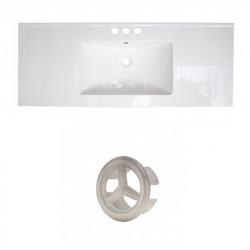 American Imaginations AI-21117 39.75-in. W 3H4-in. Ceramic Top Set In White Color
