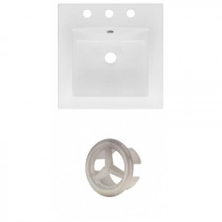 American Imaginations AI-21149 16.5-in. W 3H8-in. Ceramic Top Set In White Color