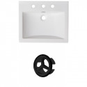 American Imaginations AI-21219 21-in. W 3H8-in. Ceramic Top Set In White Color