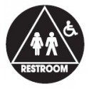 Don-Jo CHS-8-RESTROOM Mens & Womens Family Restroom Handicapped Commercial Washroom Signs, US CHS-8-BLACK Finish