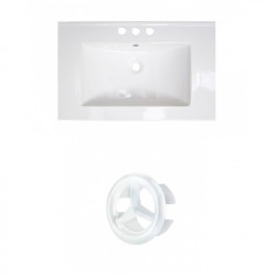 American Imaginations AI-21236 25-in. W 3H4-in. Ceramic Top Set In White Color