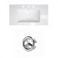 American Imaginations AI-21258 36.75-in. W 3H4-in. Ceramic Top Set In White Color