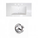American Imaginations AI-21266 36.75-in. W 3H8-in. Ceramic Top Set In White Color