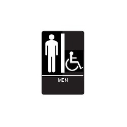 Don-Jo HS-9090-01 A.D.A. Signs, Black Finish