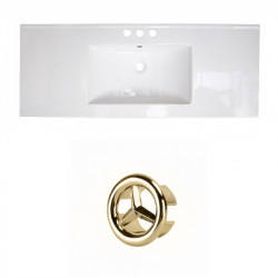 American Imaginations AI-21288 48.75-in. W 3H4-in. Ceramic Top Set In White