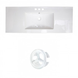 American Imaginations AI-21292 48.75-in. W 3H8-in. Ceramic Top Set In White
