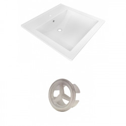 American Imaginations AI-21325 21.5-in. W 1 Hole Ceramic Top Set In White